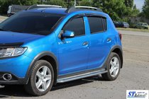 Renault Sandero 2013–2022 Sidosteg KB001 (rostfritt stål) foto 2