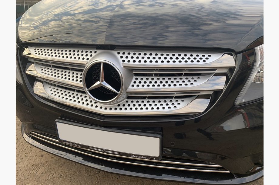 Mercedes Vito/V-klass W447 2014– Grillister 2014-2020 (5 st, BlackChrome) Foto 1