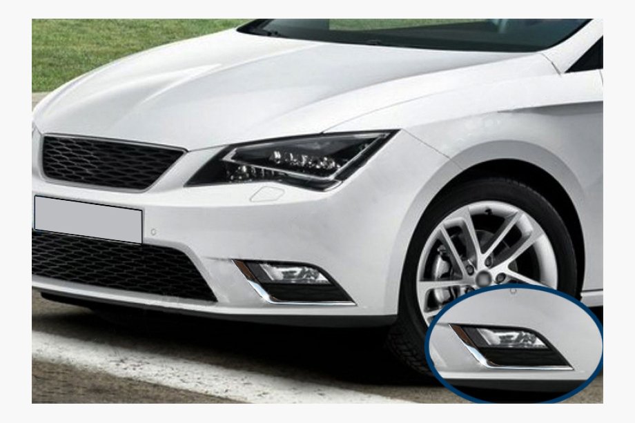 Seat Leon 2013–2020 Kromlister till dimljus (2 st, rostfritt stål) Image