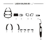 Lada Kalina 2004–2011 Instrumentpanelslister (Hartman) Aluminium foto 1
