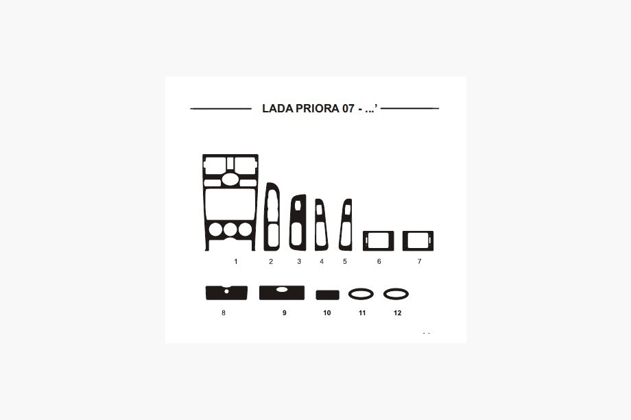 Lada Priora 2007–2018 Instrumentpanelslister (Hartman) Aluminium Image