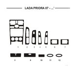 Lada Priora 2007–2018 Instrumentpanelslister (Hartman) Aluminium foto 1