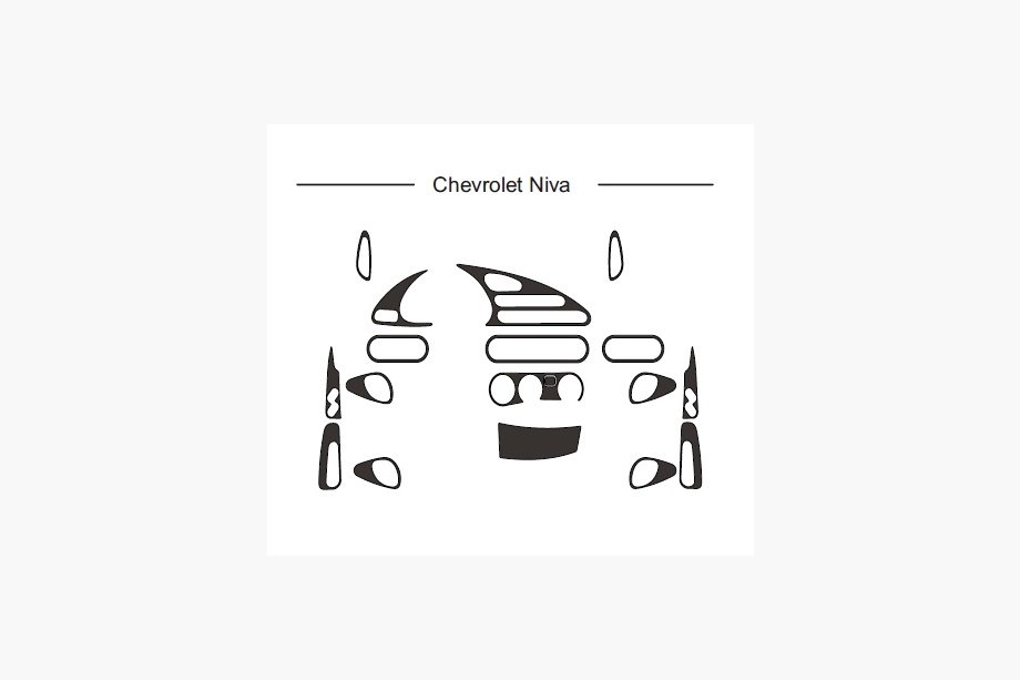 Chevrolet Niva 1998–2020 Instrumentpanelslister (Hartman) Aluminium Image