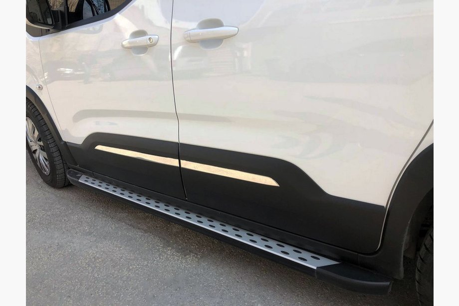 Peugeot Partner/Rifter 2019– Dörrlistkåpor (rostfritt stål) Carmos - turkiskt stål Image