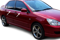 Mitsubishi Lancer 9 2004–2008 Yttre kromlister runt rutorna (4 st, rostfritt stål) foto 1