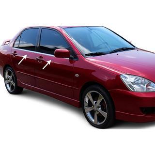 Yttre kromlister runt rutorna (4 st, rostfritt stål) Mitsubishi Lancer 9 2004–2008 foto 1
