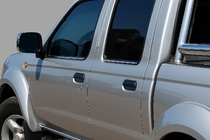 Nissan NP300 1999–2015 Yttre fönsterlister (4 st, rostfritt) Carmos - turkiskt stål foto 1