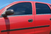 Opel Corsa C 2000–2006 Yttre kromlister runt rutorna (4 st, rostfritt stål) foto 1