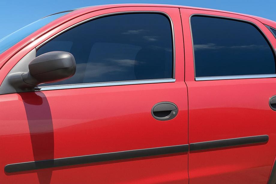 Opel Corsa C 2000–2006 Yttre kromlister runt rutorna (4 st, rostfritt stål) Image