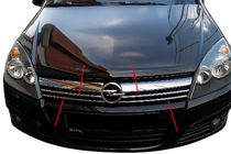 Opel Astra H 2004–2013 Grillister (4 st, rostfritt stål) foto 1