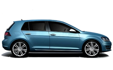 Volkswagen Golf 7/E-Golf 2012–2020 Nedre fönsterlister Black Chrome (4 st, rostfritt stål) foto 3