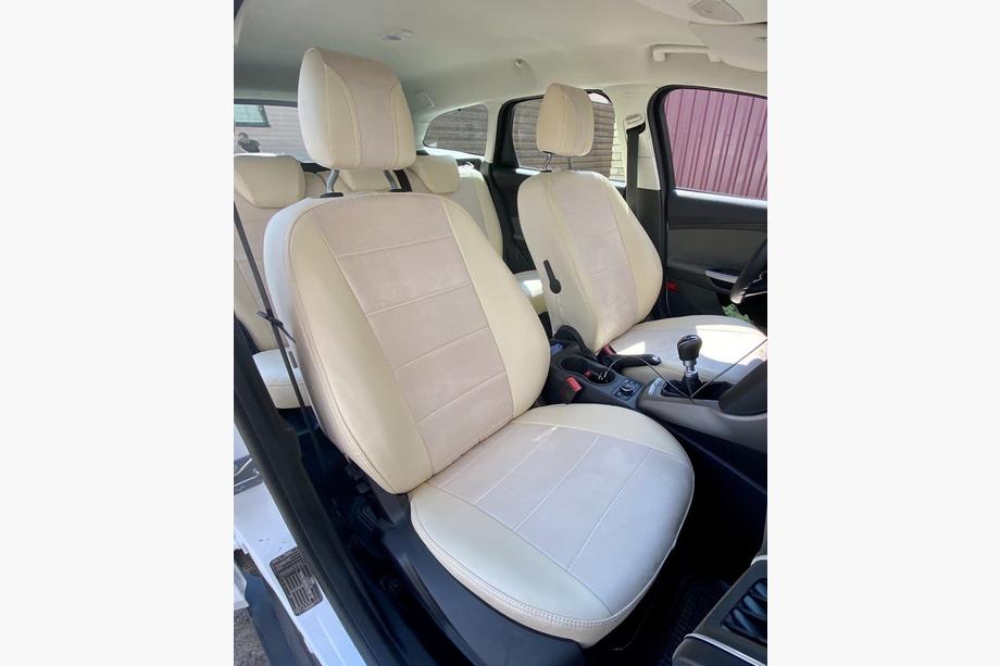 Ford Focus III 2011–2017 Sätesskydd eco-läder+tyg+antara Antara A099 (komplett interiör) Image