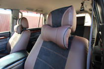 Toyota Land Cruiser Prado 120 2002–2009 Sätesöverdrag konstläder + tyg + Alcantara Antara A088 (komplett kupé) foto 5
