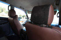 Toyota Land Cruiser Prado 120 2002–2009 Sätesöverdrag konstläder + tyg + Alcantara Antara A088 (komplett kupé) foto 19
