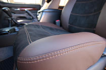 Toyota Land Cruiser Prado 120 2002–2009 Sätesöverdrag konstläder + tyg + Alcantara Antara A088 (komplett kupé) foto 21