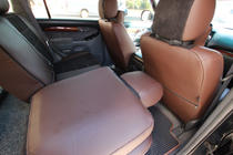 Toyota Land Cruiser Prado 120 2002–2009 Sätesöverdrag konstläder + tyg + Alcantara Antara A088 (komplett kupé) foto 20