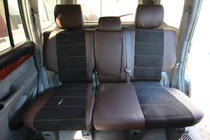 Toyota Land Cruiser Prado 120 2002–2009 Sätesöverdrag konstläder + tyg + Alcantara Antara A088 (komplett kupé) foto 6