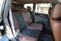 Toyota Land Cruiser Prado 120 2002–2009 Sätesöverdrag konstläder + tyg + Alcantara Antara A088 (komplett kupé) foto 7