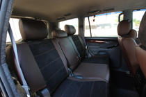 Toyota Land Cruiser Prado 120 2002–2009 Sätesöverdrag konstläder + tyg + Alcantara Antara A088 (komplett kupé) foto 8