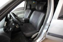 Dacia Logan I 2005–2008 Sätesskydd i konstläder+tyg+Alcantara Antara A001 (komplett sats för hela kupén) foto 1