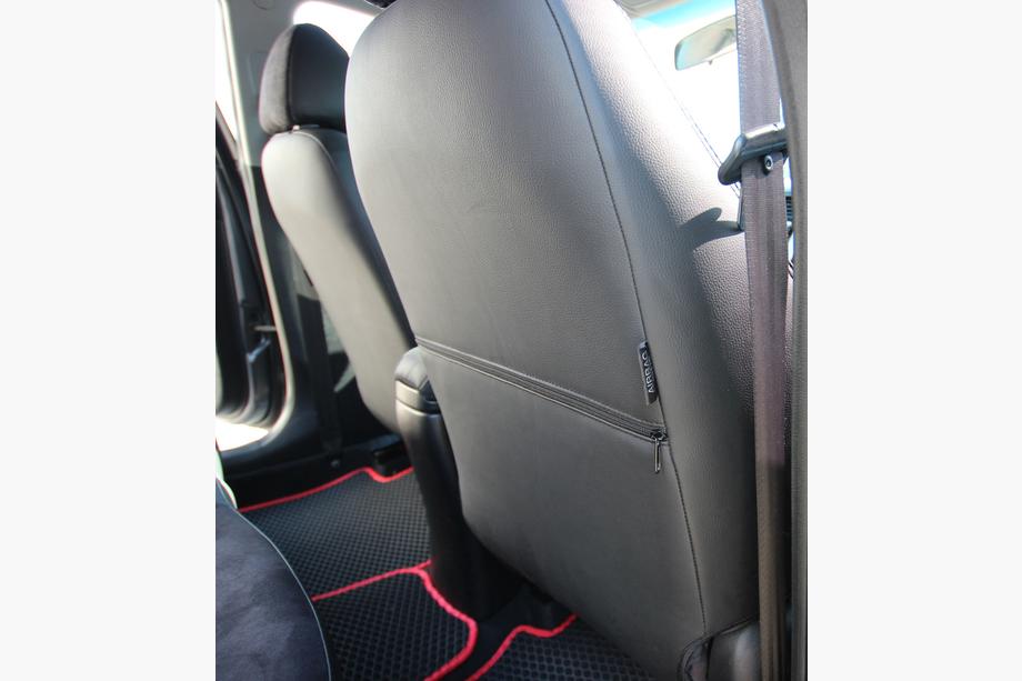 Hyundai Accent 2011–2017 Sätesskydd i konstläder+tyg+Alcantara Antara A001 (komplett sats för hela kupén) Foto 2