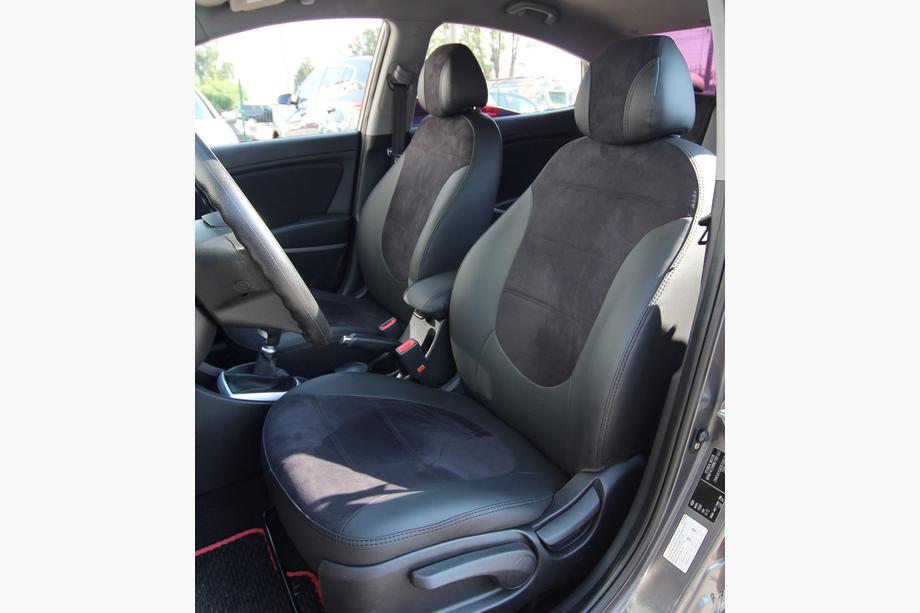 Hyundai Accent 2011–2017 Sätesskydd i konstläder+tyg+Alcantara Antara A001 (komplett sats för hela kupén) Foto 8