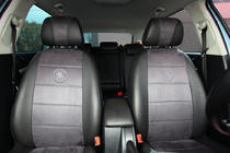 Skoda Octavia II A5 2006–2010 Sätesskydd i konstläder+tyg+Alcantara Antara A001 (komplett sats för hela kupén) foto 6