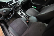 Skoda Octavia III A7 2013–2019 Sätesskydd i konstläder+tyg+Alcantara Antara A001 (komplett sats för hela kupén) foto 6