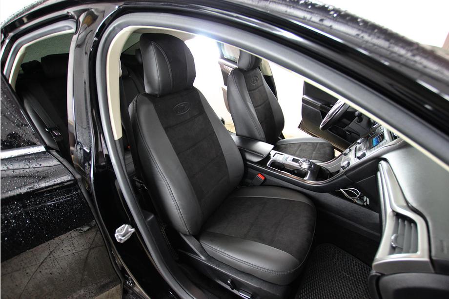 Ford Fusion 2012–2020 Sätesskydd i konstläder+tyg+Alcantara Antara A001 (komplett sats för hela kupén) Foto 1