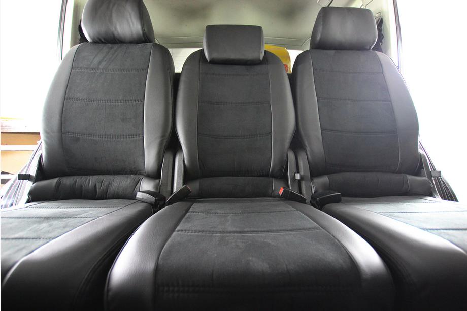 Volkswagen Touran 2003–2010 Sätesskydd i konstläder+tyg+Alcantara Antara A001 (komplett sats för hela kupén) Foto 5