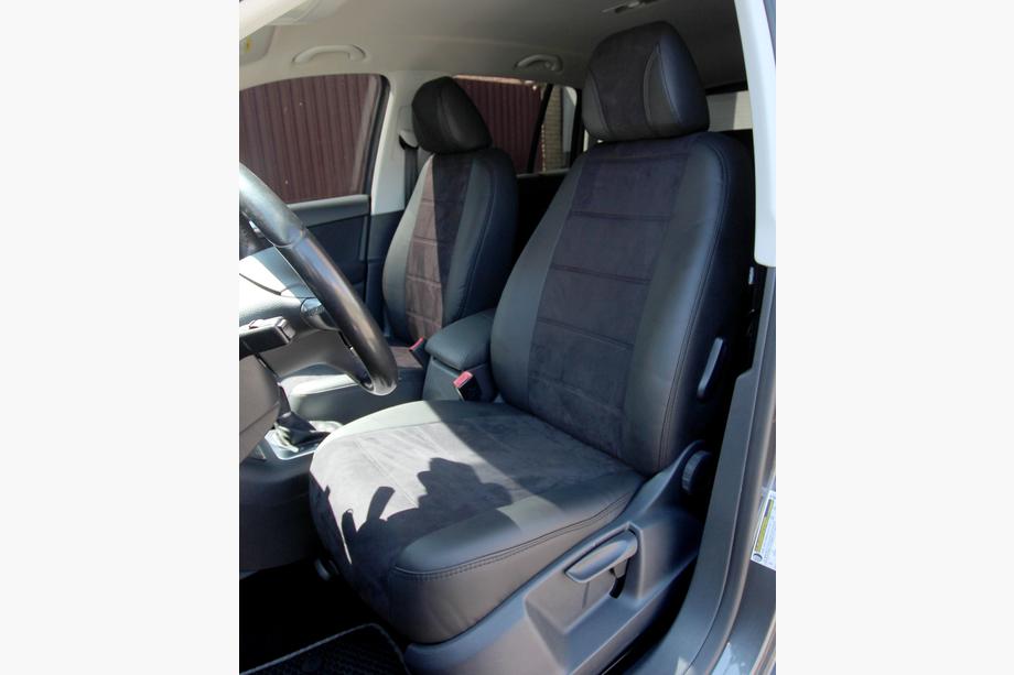 Volkswagen Tiguan 2016–2023 Sätesskydd i konstläder+tyg+Alcantara Antara A001 (komplett sats för hela kupén) Image