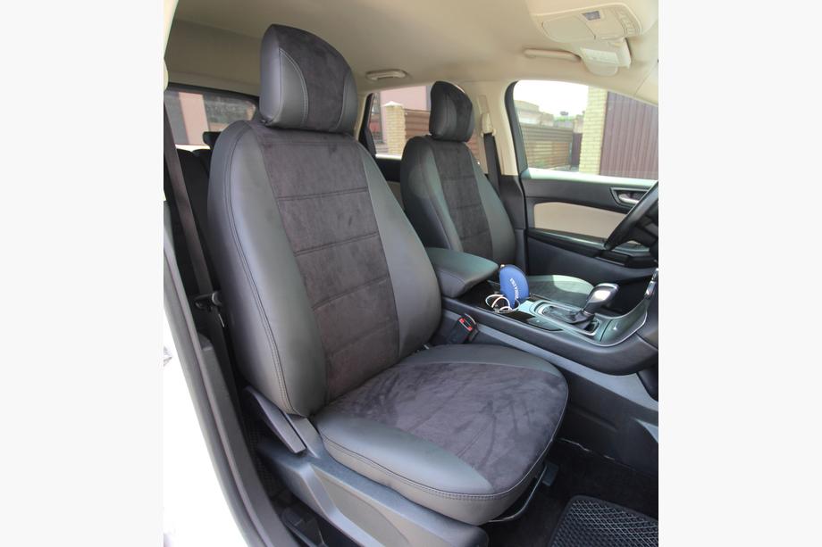 Ford Edge 2014–2024 Sätesskydd i konstläder+tyg+Alcantara Antara A001 (komplett sats för hela kupén) Foto 10
