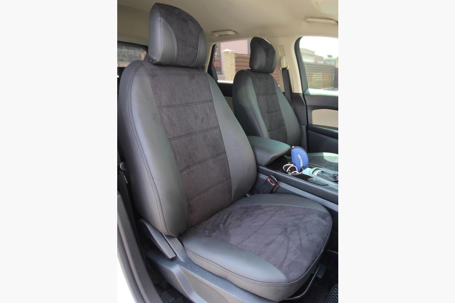 Ford Edge 2014–2024 Sätesskydd i konstläder+tyg+Alcantara Antara A001 (komplett sats för hela kupén) Foto 1