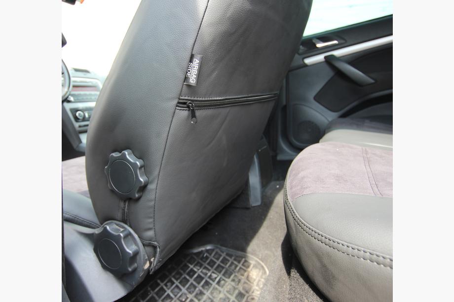 Skoda Octavia II A5 2010–2013 Sätesskydd i konstläder+tyg+Alcantara Antara A001 (komplett sats för hela kupén) Foto 5