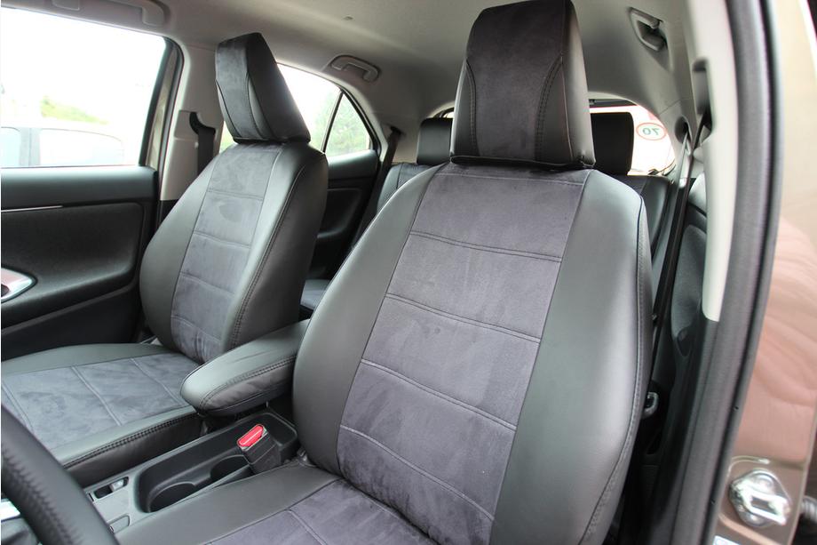 Toyota Yaris/Yaris Cross (XP210) 2020– Sätesskydd i konstläder+tyg+Alcantara Antara A001 (komplett sats för hela kupén) Foto 12