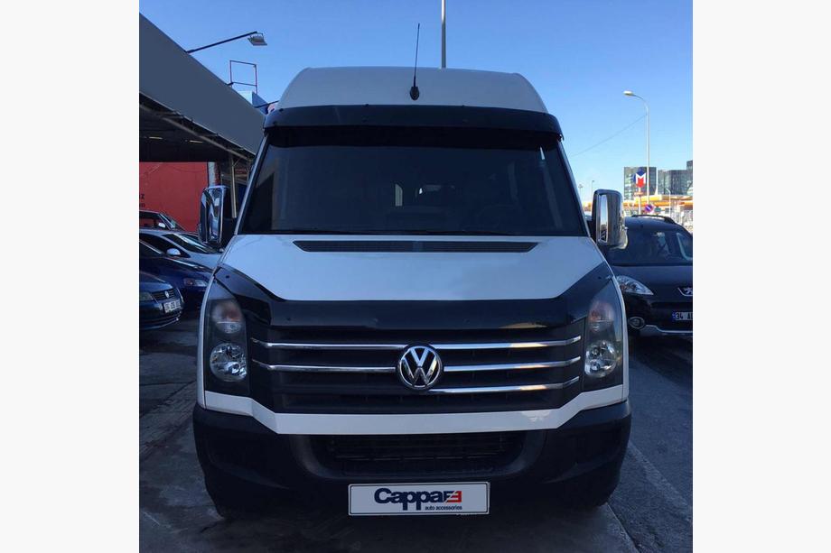 Mercedes Sprinter W906 2006–2018 Solskärm för vindruta med ram V2 (svart blank, 5 mm) Foto 8
