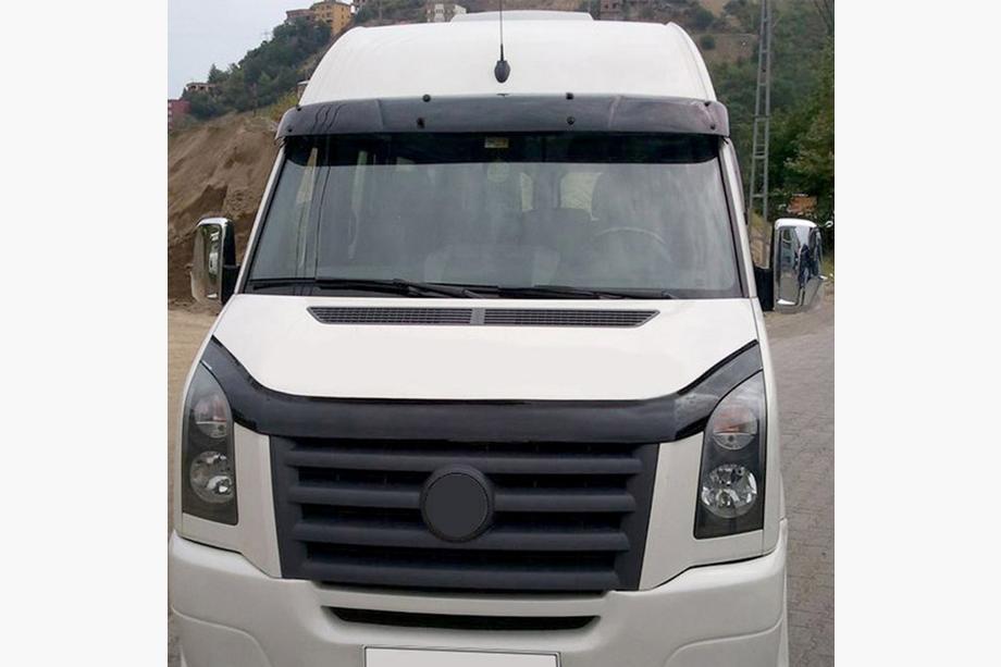 Mercedes Sprinter W906 2006–2018 Solskärm för vindruta med ram V2 (svart blank, 5 mm) Foto 7