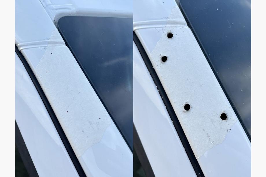 Mercedes Sprinter W906 2006–2018 Solskärm för vindruta med ram V2 (svart blank, 5 mm) Foto 3