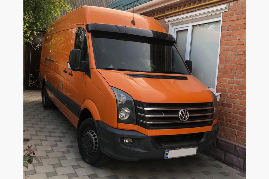 Volkswagen Crafter 2006–2016 Solskärm för vindruta med ram V2 (svart blank, 5 mm) Foto 1