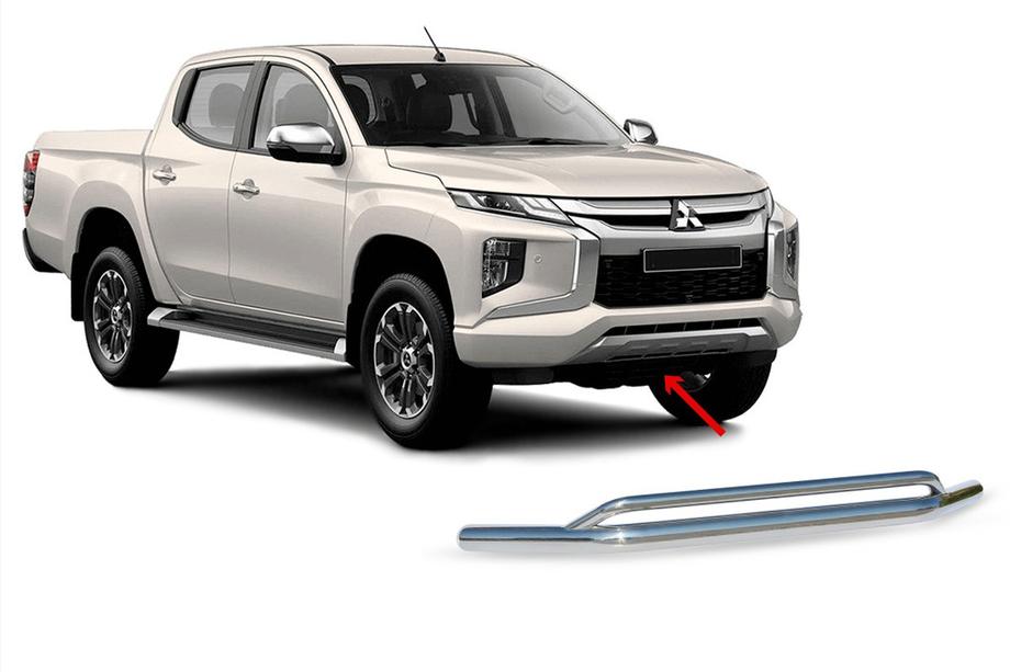 Mitsubishi L200 2015–2024 Dubbel frontbåge i rostfritt stål för Vegas 2019+ (76 mm) Image