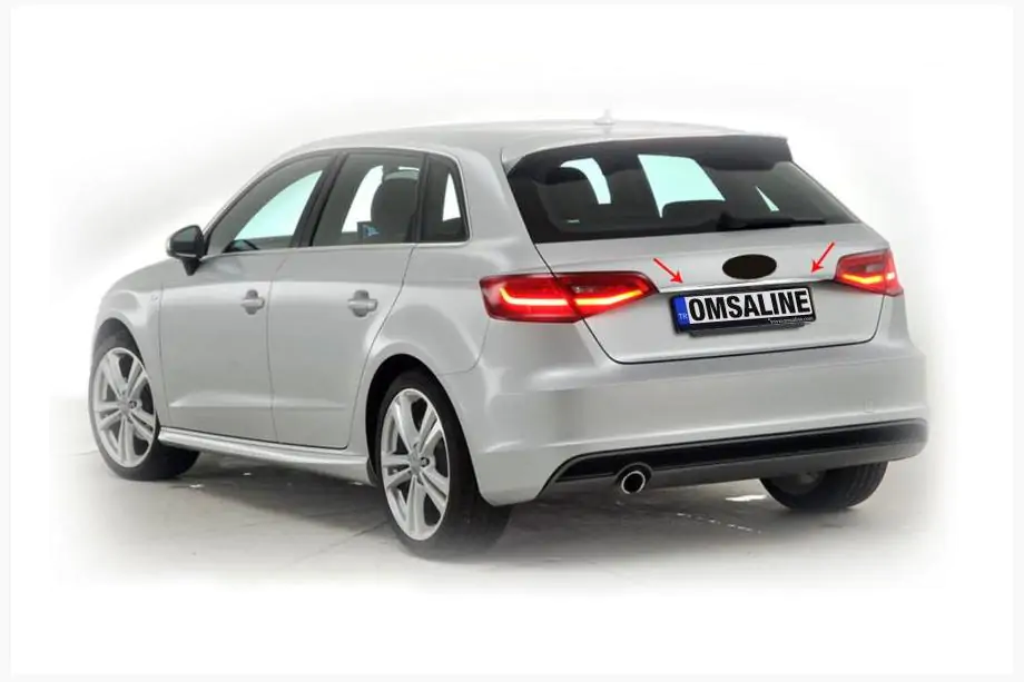 Audi A3 2012–2020 List ovanför registreringsskylt HB (rostfritt stål) Image