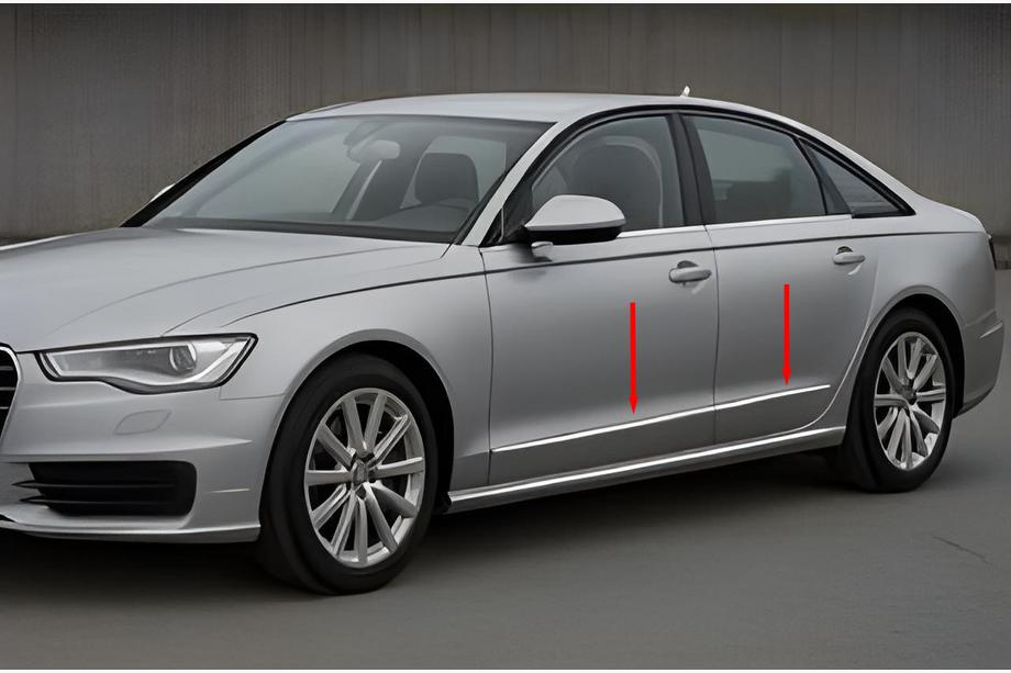 Audi A6 C7 2011–2017 Kromade dörrlister (6 st) Image