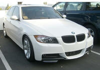 BMW 3-serie E90/E91 2005–2011 DPT frontläpp-flaps (för E90 M-Sport 2005-2008, blanksvart, 2 st) foto 1
