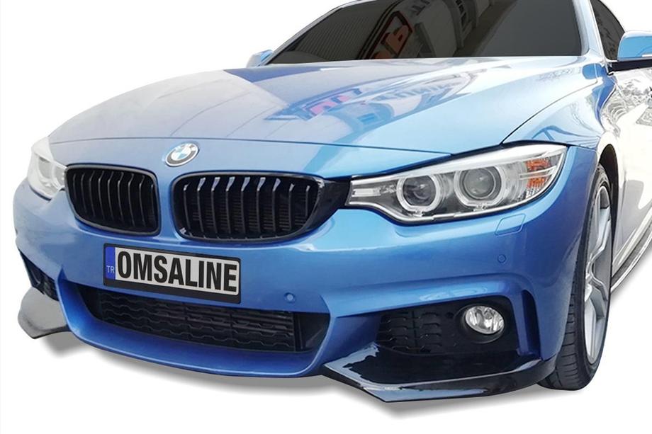 BMW 4-serie F32/F33/F36 2012–2020 Frontspoilerläpp Flap (för M-Sport, svart) Image