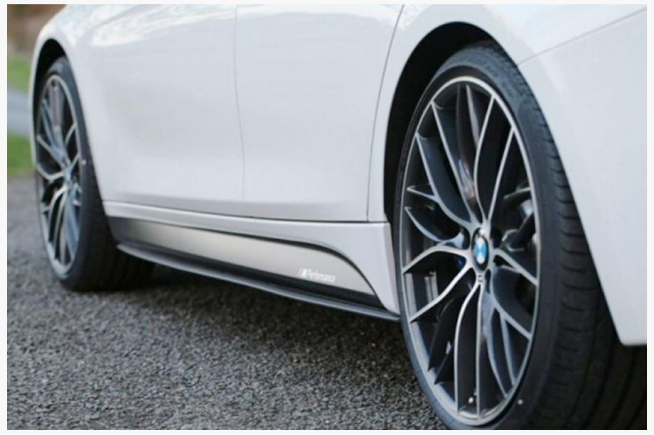 BMW 5-serien F10/F11 2010–2016 OmsaLine sidokjolar (svart) Image