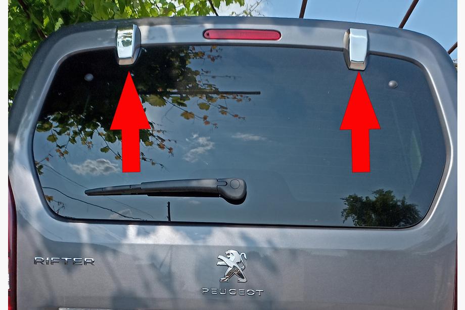 Citroen Berlingo/Multispace 2018– Kåpor till bakdörrsgångjärn (2 st, rostfritt stål) Foto 1