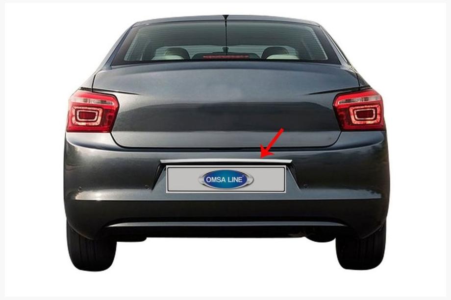 Citroen C-Elysee 2013–2022 Kromlist ovanför registreringsskylt (rostfritt stål) Image