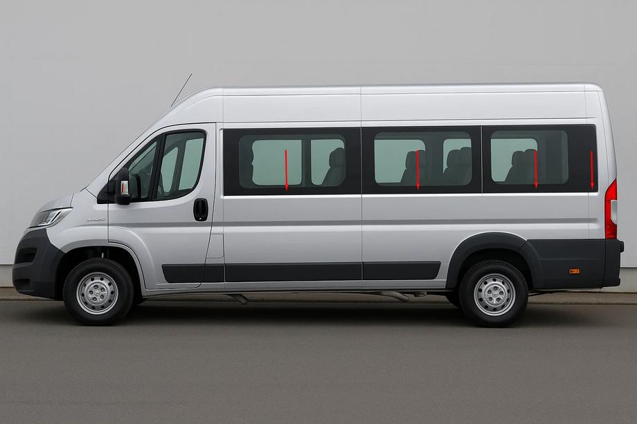 Peugeot Boxer 2006–2025 Nedre fönsterlister (set, rostfritt stål) Image