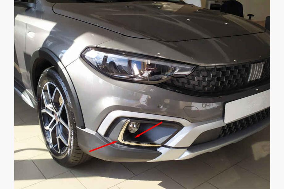 Fiat Tipo Cross 2021– Ramar till dimljus i rostfritt stål Image