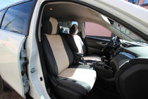 Nissan X-trail T32/Rogue 2014–2021 Sätesskydd i konstläder (eco) + tyg + antara Antara A0013 (komplett kupésats) foto 1
